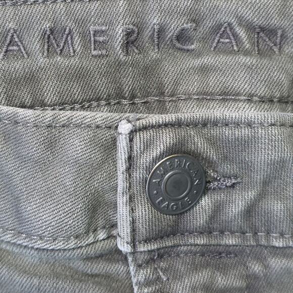 American Eagle Outfitters Skinny Jeans Men's 32x34 Gray Airflex+ Ripped - Picture 2 of 7